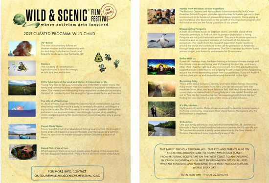 Wild & Scenic Film Festival 2021 program